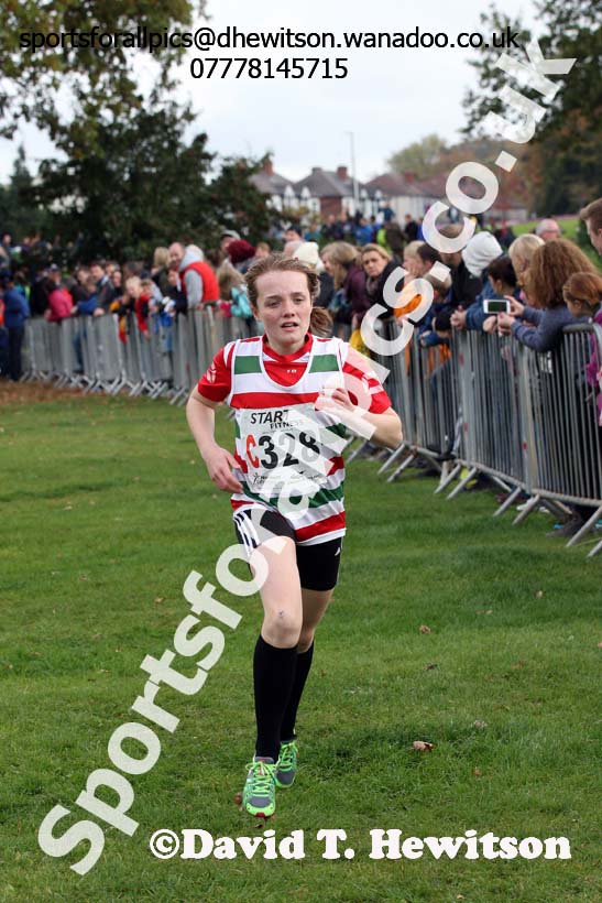 Girls under-13s Northern Cross Country Relays, Graves Park, Sheffield. Photo: David T. Hewitson/Sports for All Pics
